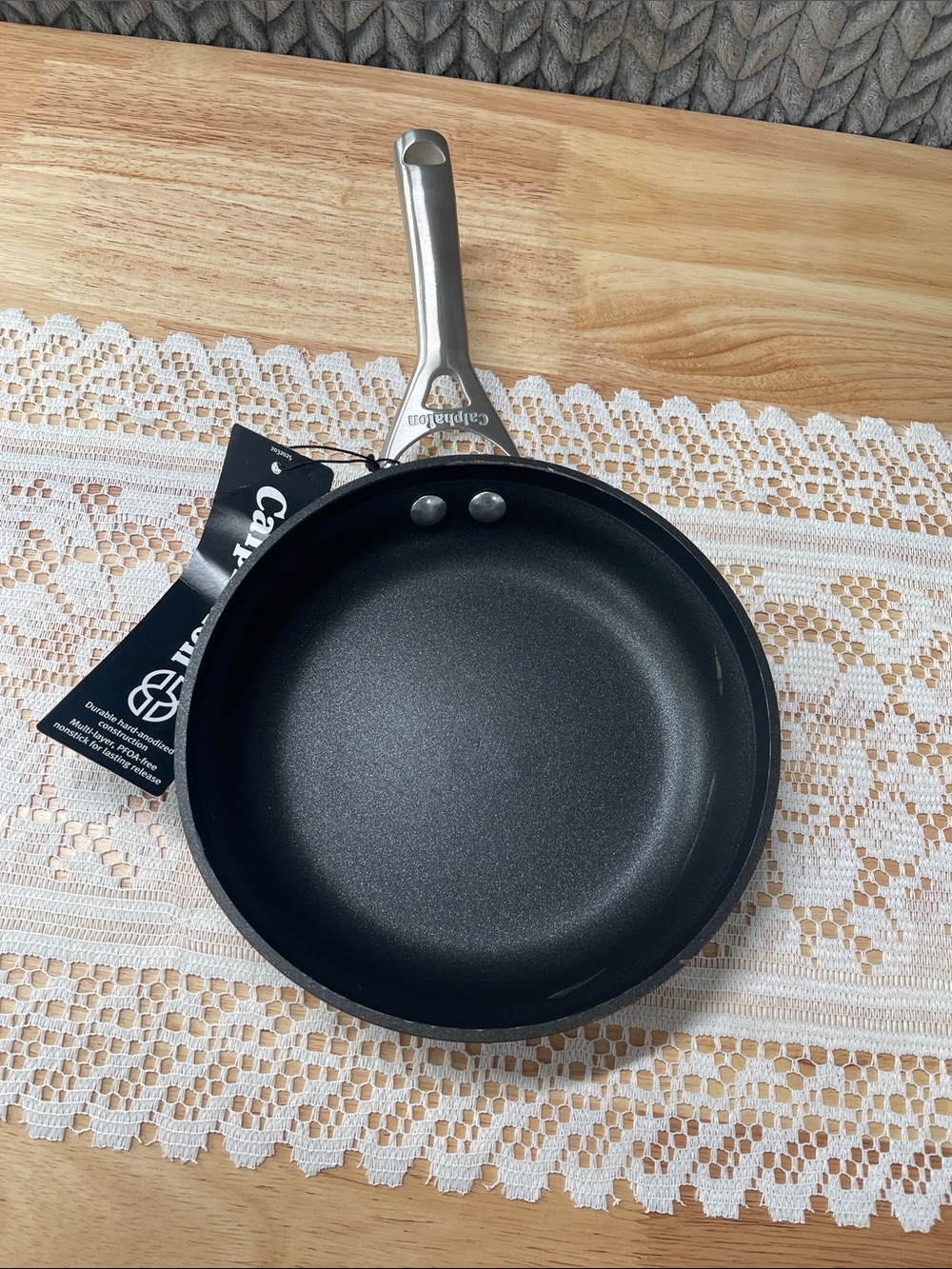 Calphalon Black Nonstick Skillet with Silver Handle